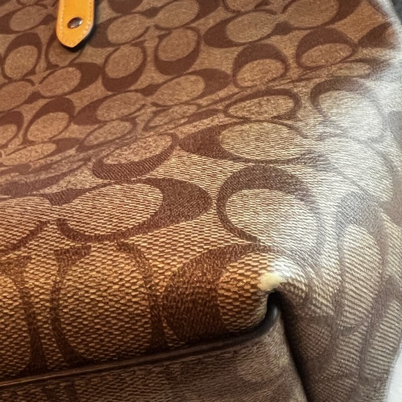 Coach Signature City Tote Bag in Light Khaki Multi 5696 - Picture 13 of 15